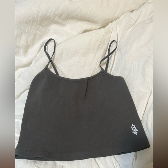 Nwot Fp Movement Black Camisole Crop Top With Spaghetti Straps